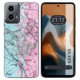 Funda Silicona para Motorola Moto G34 5G diseño Mármol 08 Dibujos