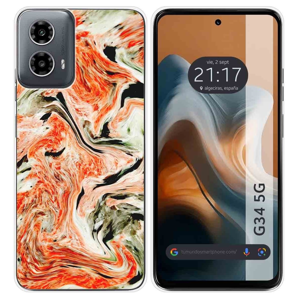 Funda Silicona para Motorola Moto G34 5G diseño Mármol 12 Dibujos