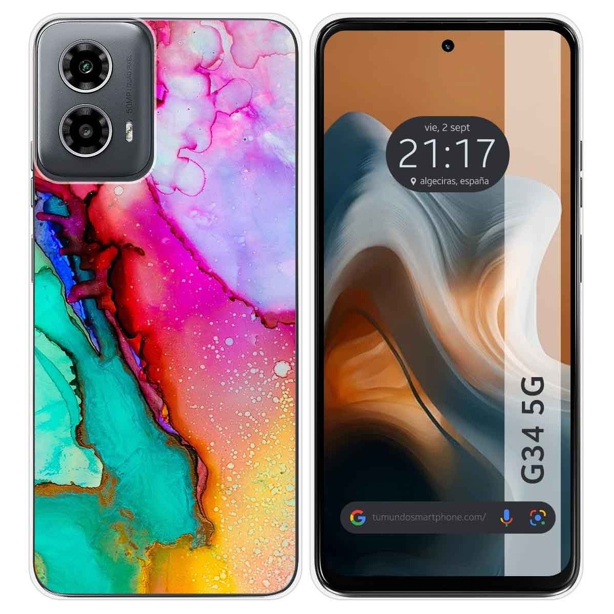 Funda Silicona para Motorola Moto G34 5G diseño Mármol 15 Dibujos