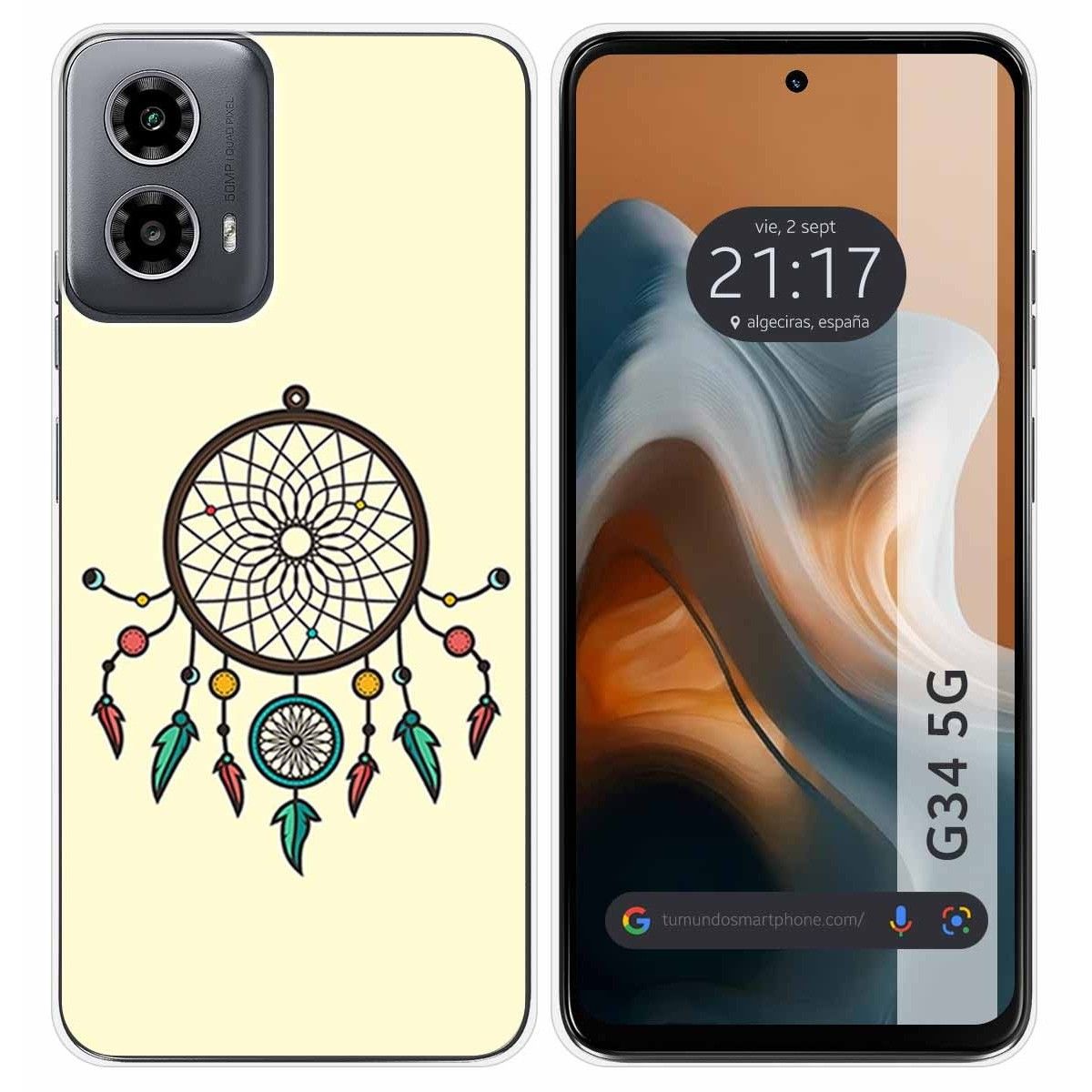 Funda Silicona para Motorola Moto G34 5G diseño Atrapasueños Dibujos