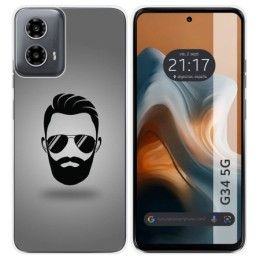 Funda Silicona para Motorola Moto G34 5G diseño Barba Dibujos