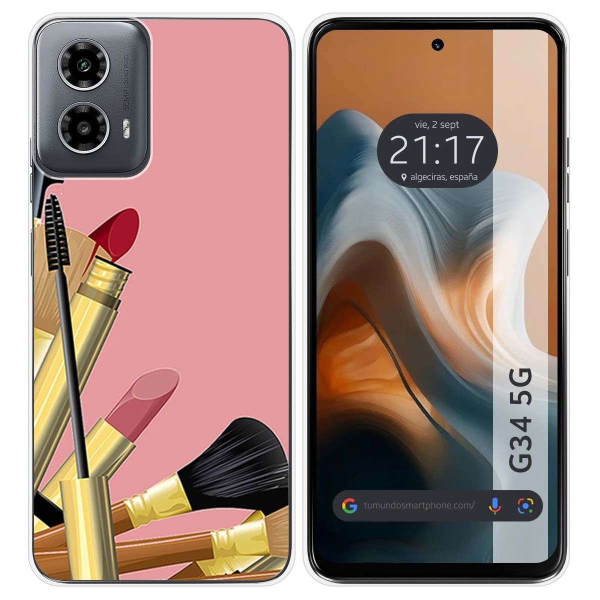 Funda Silicona para Motorola Moto G34 5G diseño Brochas Dibujos