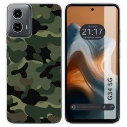 Funda Silicona para Motorola Moto G34 5G diseño Camuflaje Dibujos