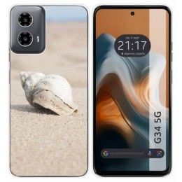 Funda Silicona para Motorola Moto G34 5G diseño Concha Dibujos