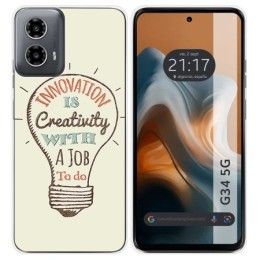 Funda Silicona para Motorola Moto G34 5G diseño Creativity Dibujos