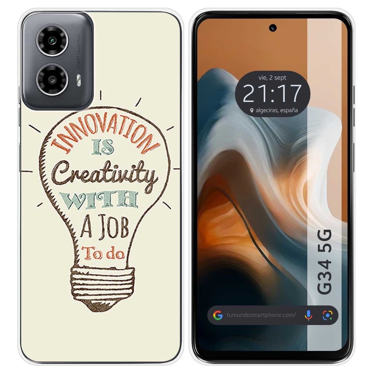 Funda Silicona para Motorola Moto G34 5G diseño Creativity Dibujos