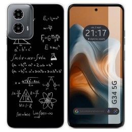 Funda Silicona para Motorola Moto G34 5G diseño Formulas Dibujos