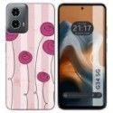 Funda Silicona para Motorola Moto G34 5G diseño Flores Vintage Dibujos