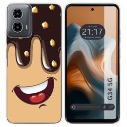 Funda Silicona para Motorola Moto G34 5G diseño Helado Chocolate Dibujos