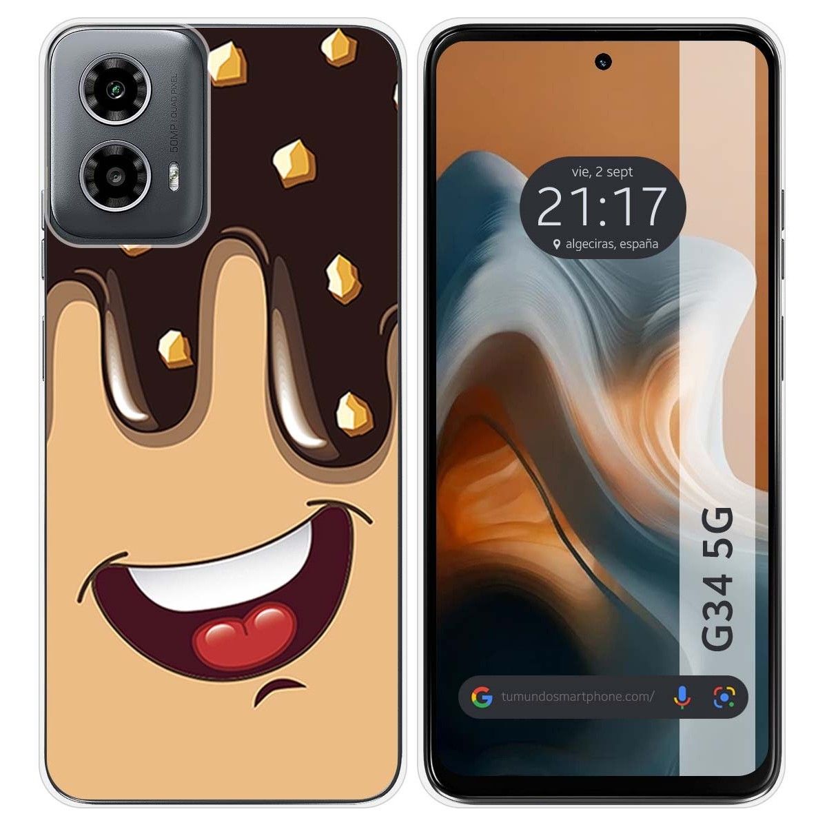 Funda Silicona para Motorola Moto G34 5G diseño Helado Chocolate Dibujos