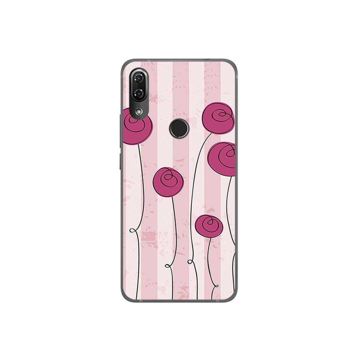 Funda Gel Tpu para Wiko View2 Pro Diseño Flores Vintage Dibujos