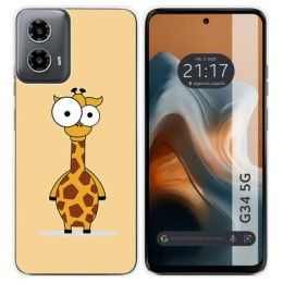 Funda Silicona para Motorola Moto G34 5G diseño Jirafa Dibujos
