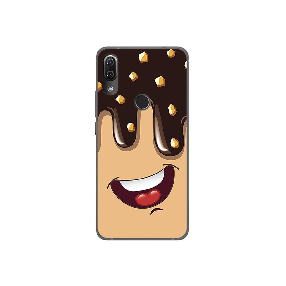 Funda Gel Tpu para Wiko View2 Pro Diseño Helado Chocolate Dibujos