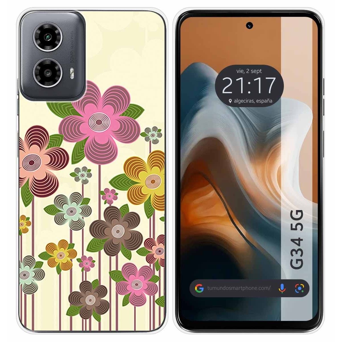 Funda Silicona para Motorola Moto G34 5G diseño Primavera En Flor Dibujos