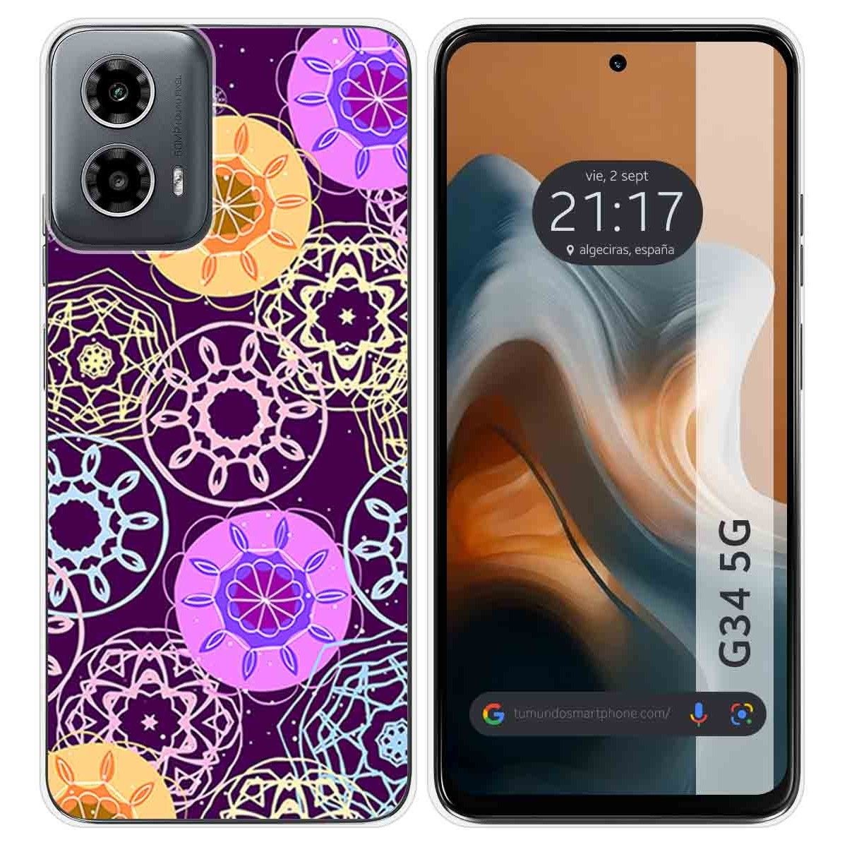 Funda Silicona para Motorola Moto G34 5G diseño Radial Dibujos