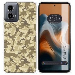 Funda Silicona para Motorola Moto G34 5G diseño Sand Camuflaje Dibujos