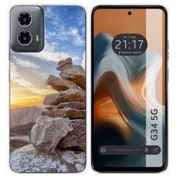 Funda Silicona para Motorola Moto G34 5G diseño Sunset Dibujos