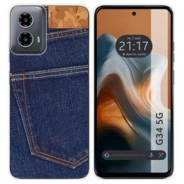 Funda Silicona para Motorola Moto G34 5G diseño Vaquero Dibujos