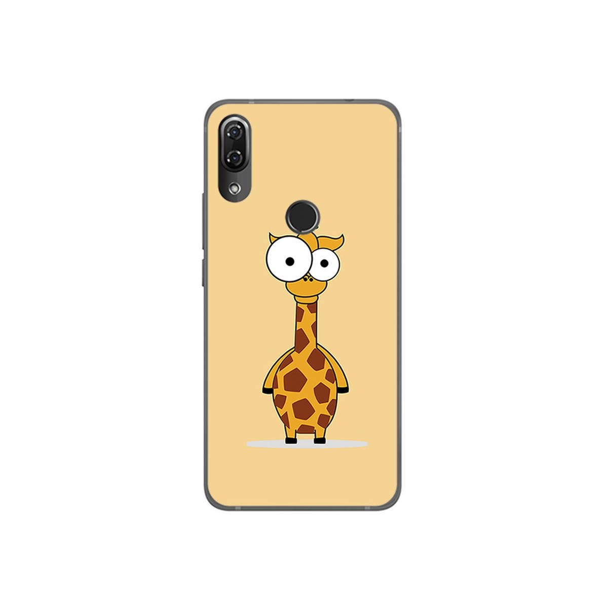 Funda Gel Tpu para Wiko View2 Pro Diseño Jirafa Dibujos