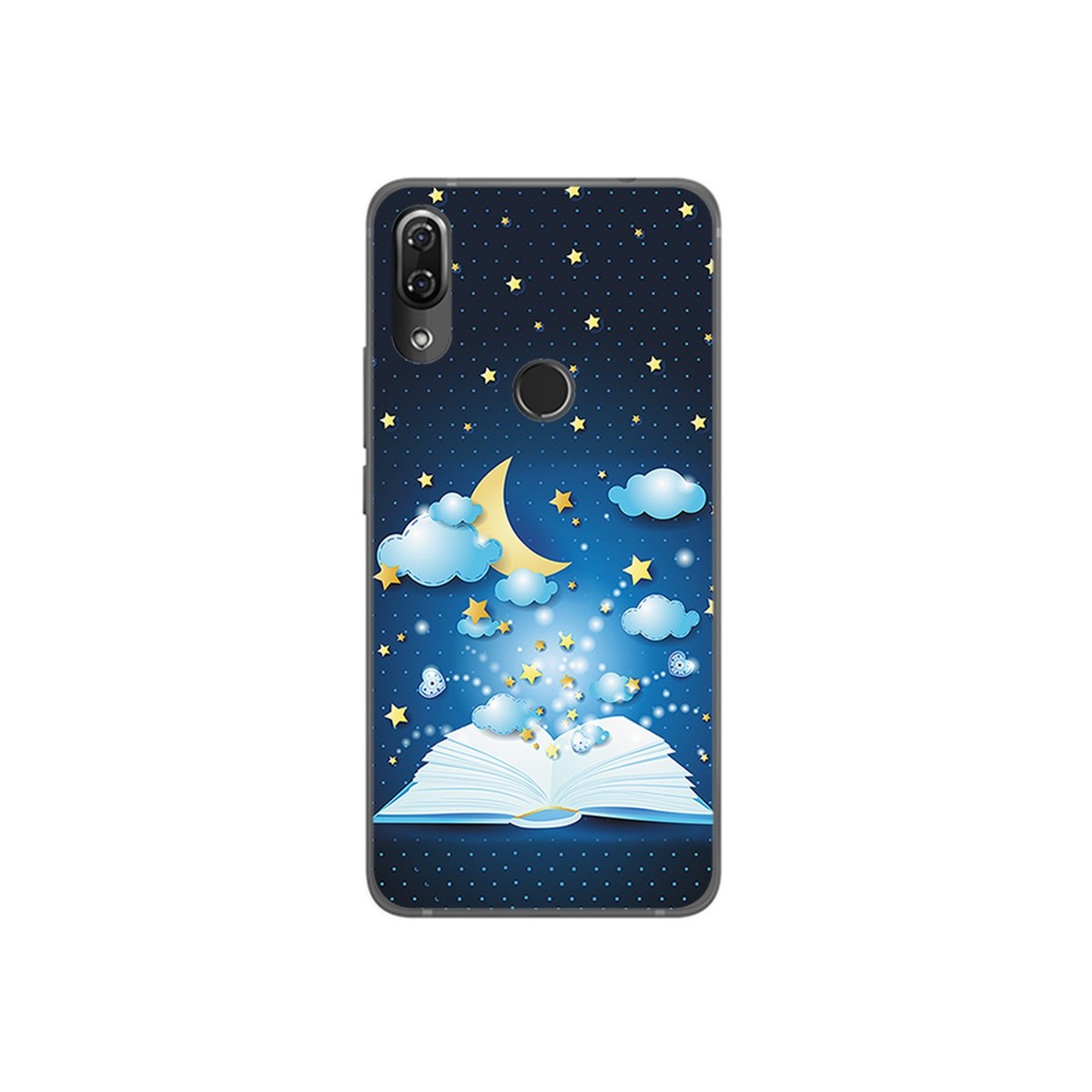 Funda Gel Tpu para Wiko View2 Pro Diseño Libro Cuentos Dibujos