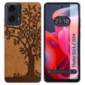 Funda Silicona para Motorola Moto G04 / G24 diseño Cuero 03 Dibujos