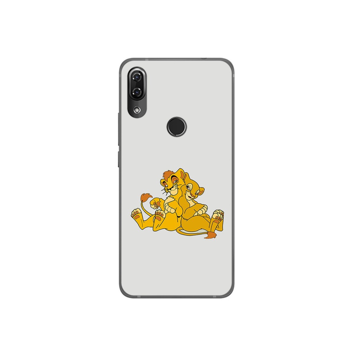 Funda Gel Tpu para Wiko View2 Pro Diseño Leones Dibujos