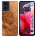 Funda Silicona para Motorola Moto G04 / G24 diseño Madera 04 Dibujos