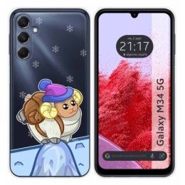 Funda Silicona Transparente para Samsung Galaxy M34 5G diseño Cabra Dibujos