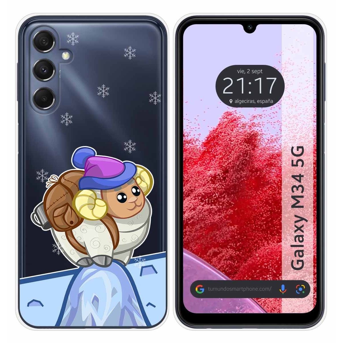 Funda Silicona Transparente para Samsung Galaxy M34 5G diseño Cabra Dibujos