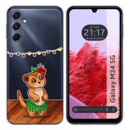 Funda Silicona Transparente para Samsung Galaxy M34 5G diseño Suricata Dibujos
