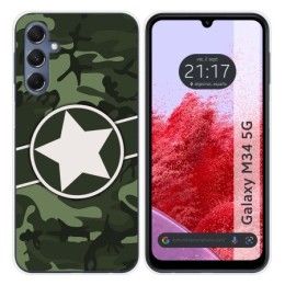 Funda Silicona para Samsung Galaxy M34 5G diseño Camuflaje 01 Dibujos
