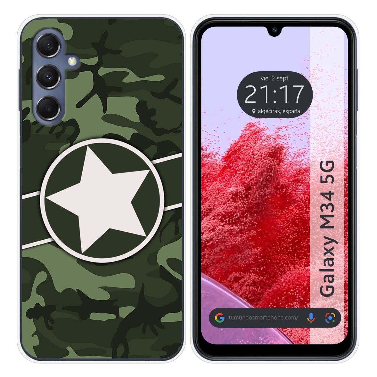 Funda Silicona para Samsung Galaxy M34 5G diseño Camuflaje 01 Dibujos