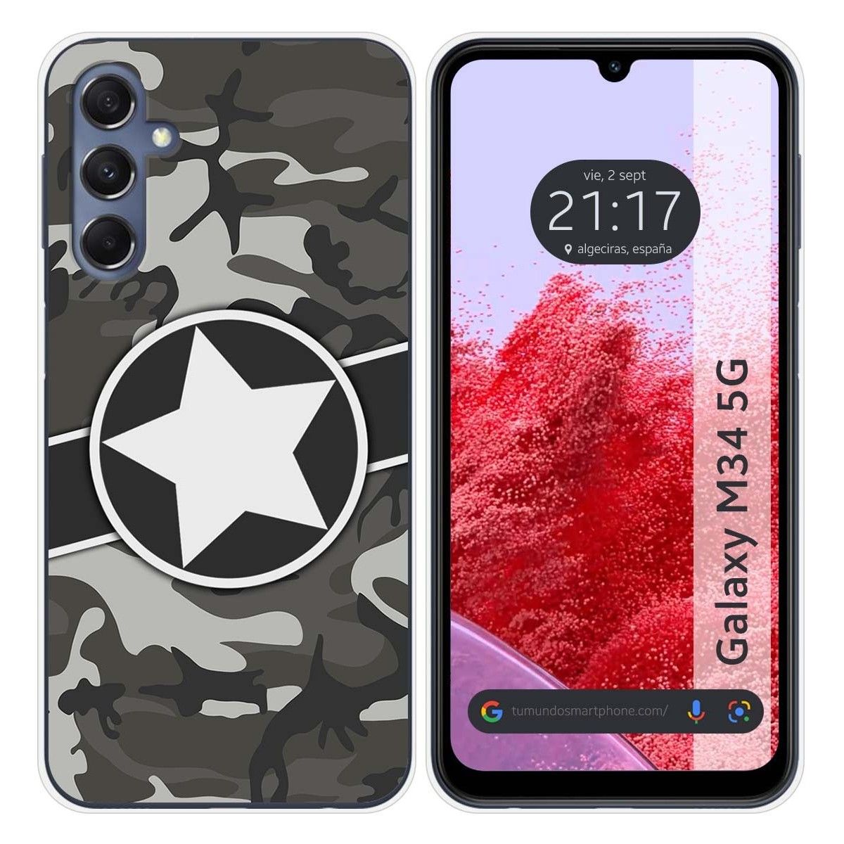 Funda Silicona para Samsung Galaxy M34 5G diseño Camuflaje 02 Dibujos