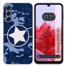 Funda Silicona para Samsung Galaxy M34 5G diseño Camuflaje 03 Dibujos