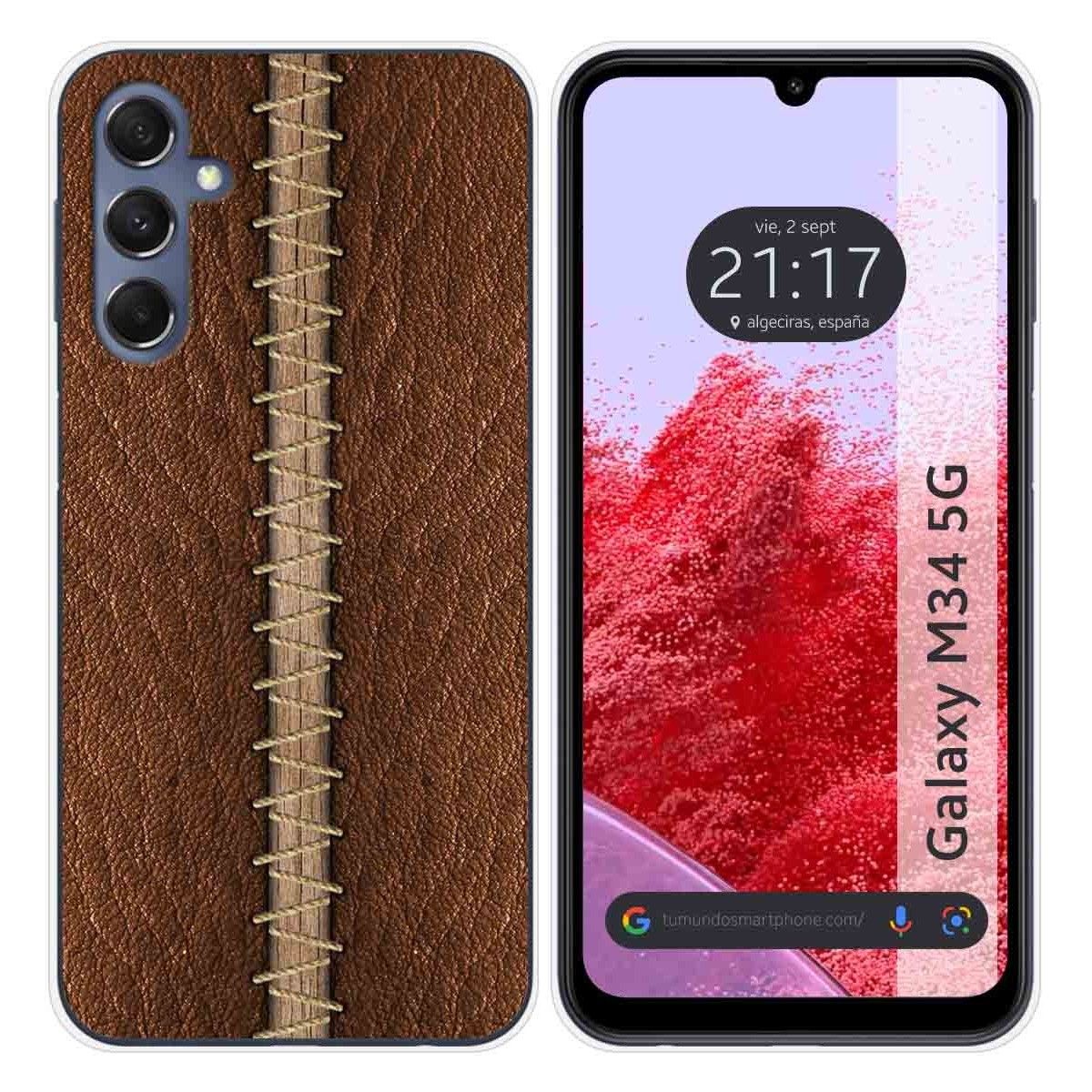 Funda Silicona para Samsung Galaxy M34 5G diseño Cuero 01 Dibujos
