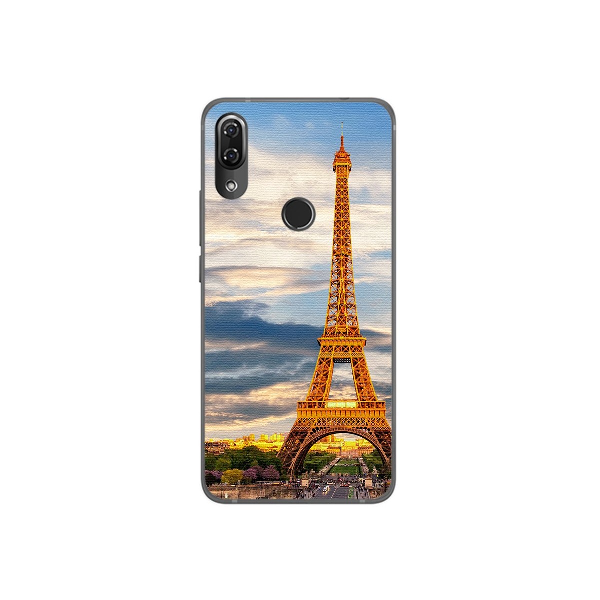 Funda Gel Tpu para Wiko View2 Pro Diseño Paris Dibujos