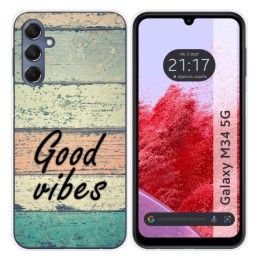 Funda Silicona para Samsung Galaxy M34 5G diseño Madera 01 Dibujos