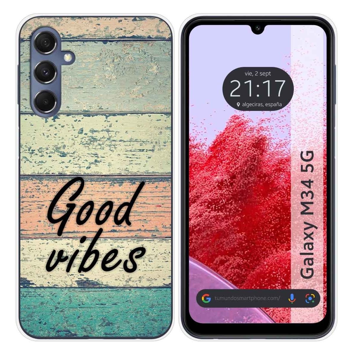 Funda Silicona para Samsung Galaxy M34 5G diseño Madera 01 Dibujos