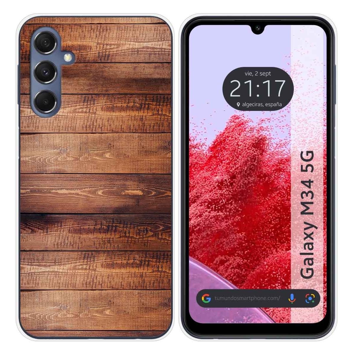 Funda Silicona para Samsung Galaxy M34 5G diseño Madera 02 Dibujos