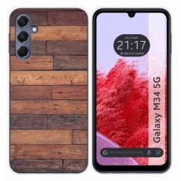Funda Silicona para Samsung Galaxy M34 5G diseño Madera 03 Dibujos