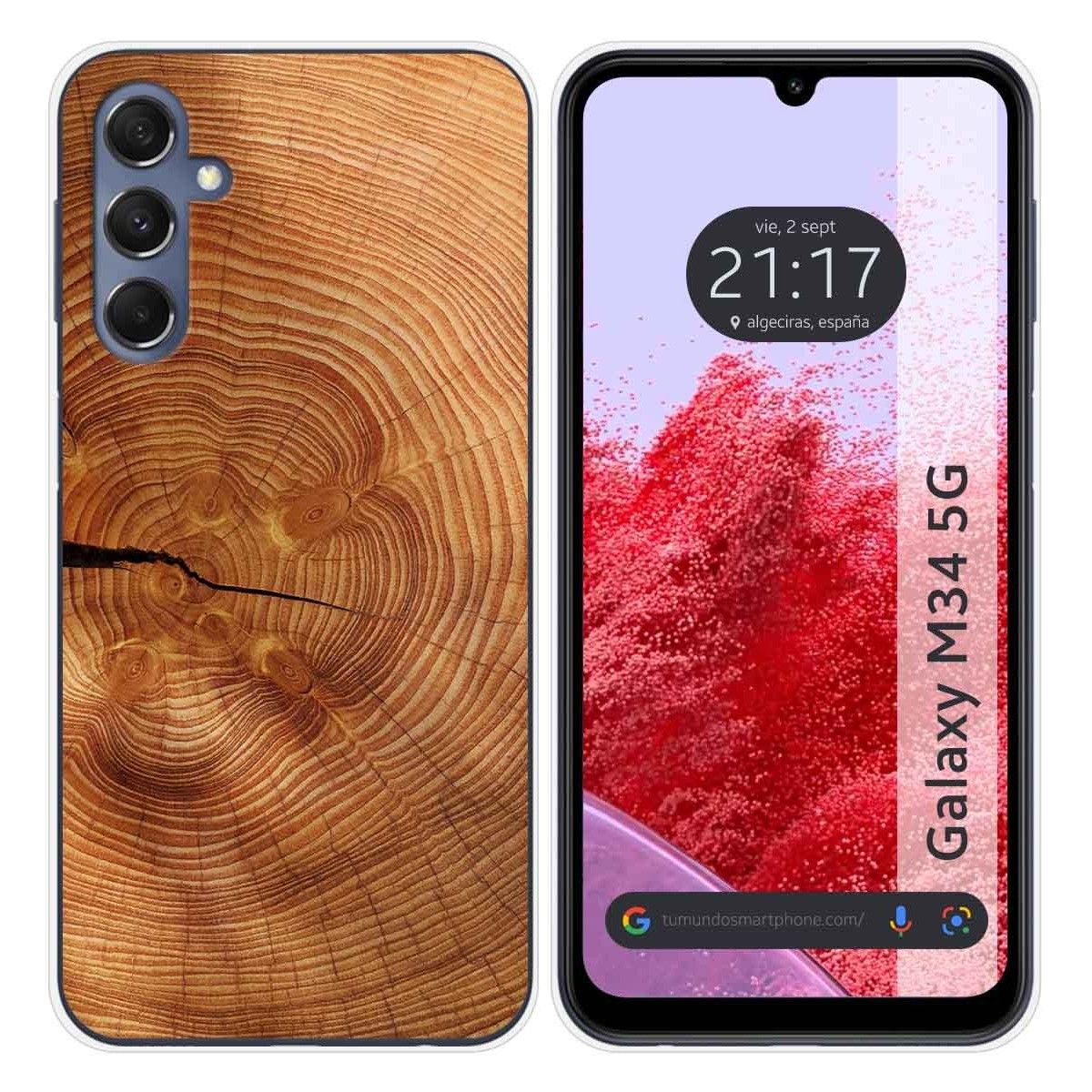 Funda Silicona para Samsung Galaxy M34 5G diseño Madera 04 Dibujos