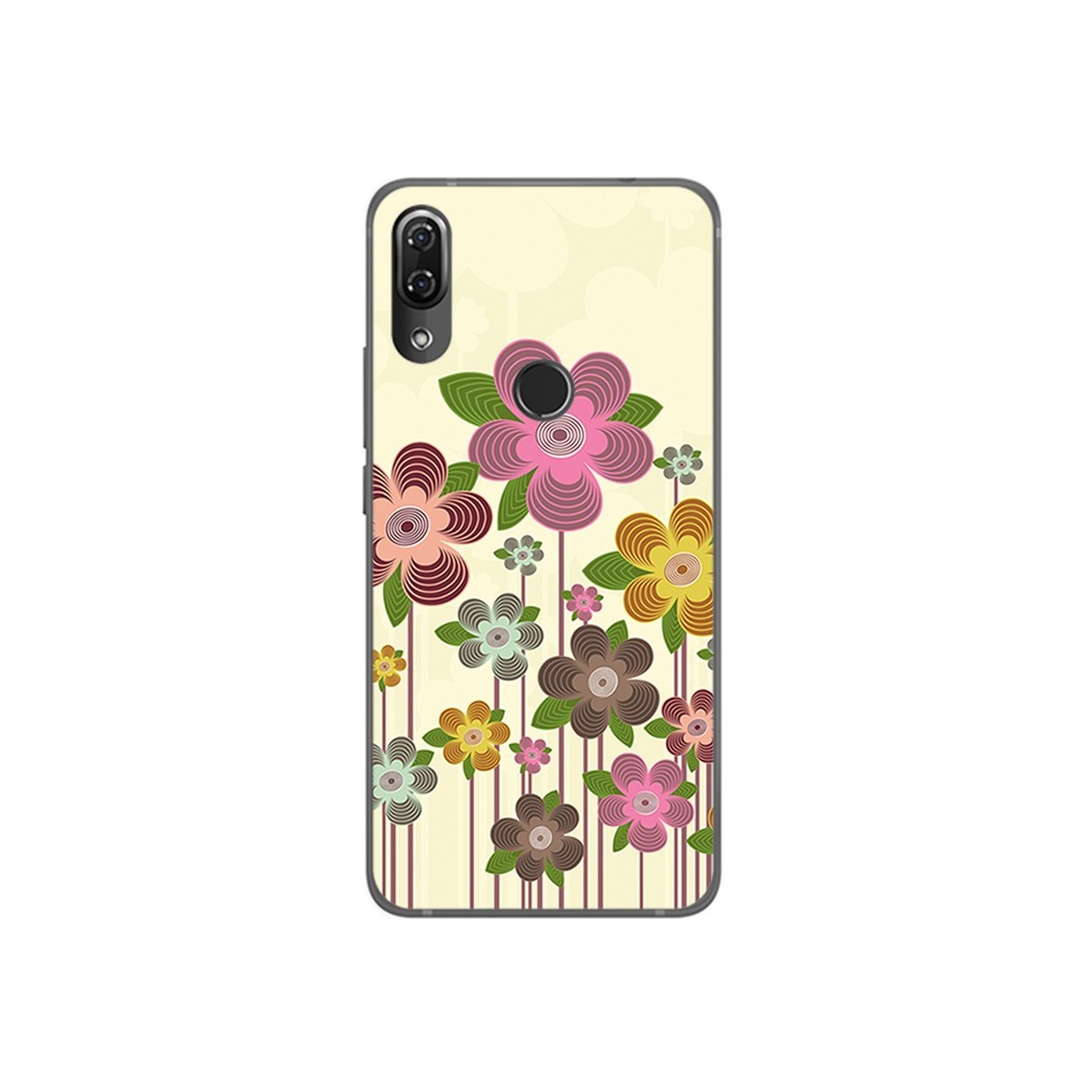 Funda Gel Tpu para Wiko View2 Pro Diseño Primavera En Flor Dibujos