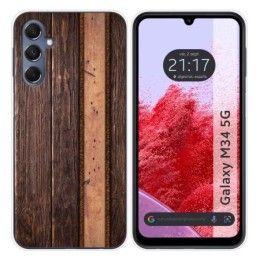 Funda Silicona para Samsung Galaxy M34 5G diseño Madera 05 Dibujos