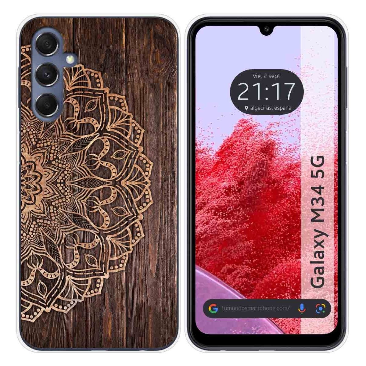 Funda Silicona para Samsung Galaxy M34 5G diseño Madera 06 Dibujos