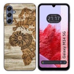 Funda Silicona para Samsung Galaxy M34 5G diseño Madera 07 Dibujos
