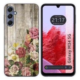 Funda Silicona para Samsung Galaxy M34 5G diseño Madera 08 Dibujos