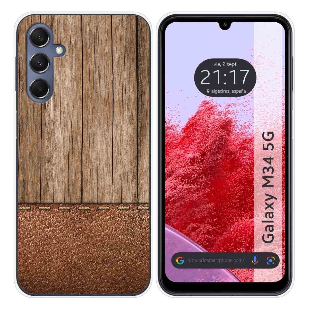 Funda Silicona para Samsung Galaxy M34 5G diseño Madera 09 Dibujos