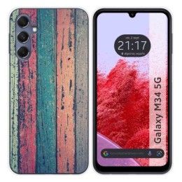 Funda Silicona para Samsung Galaxy M34 5G diseño Madera 10 Dibujos