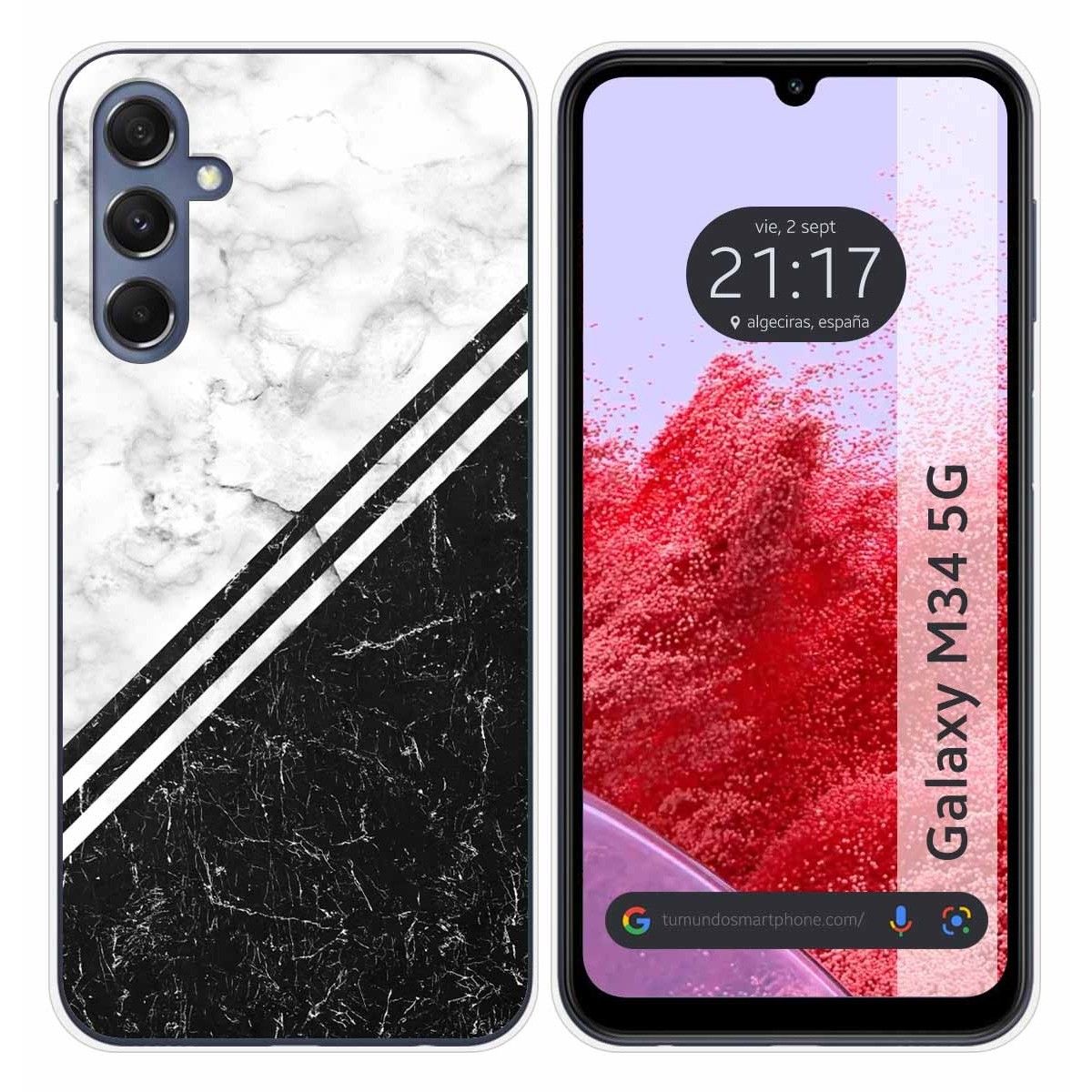 Funda Silicona para Samsung Galaxy M34 5G diseño Mármol 01 Dibujos