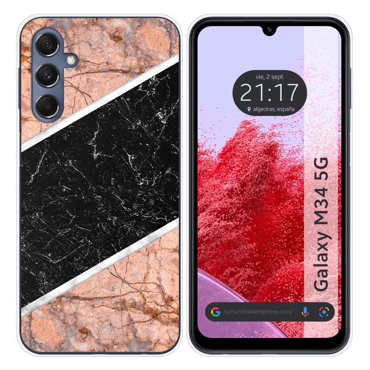 Funda Silicona para Samsung Galaxy M34 5G diseño Mármol 07 Dibujos